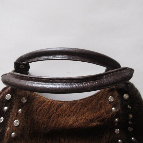 Oversized Brown COWHIDE Leather Shoulder Strap Hand Bag Purse Tote Hobo Travel - Picture 3 of 15